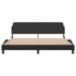 vidaXL Rám postele Dover čierny a biely 183x213 cm umelá koža – Obrázok 4
