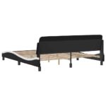 vidaXL Rám postele Dover čierny a biely 183x213 cm umelá koža – Obrázok 6