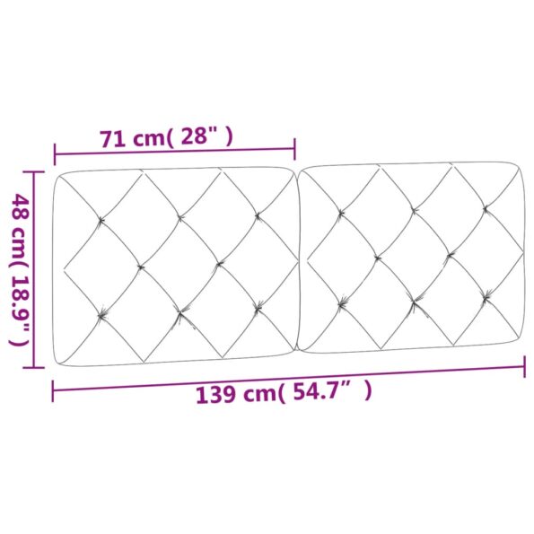 vidaXL Vankúš na čelo postele tmavosivý 137 cm zamat – Obrázok 10