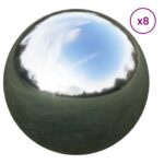 vidaXL Zrkadlová guľa 8 ks Ø 5 cm Strieborná Nerezová oceľ 201 – Obrázok 2