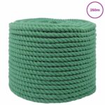 vidaXL Lano Zelená 1 x 1 x 25000 cm Bavlna – Obrázok 2