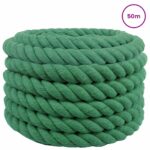 vidaXL Lano Zelená 3 x 3 x 5000 cm Bavlna – Obrázok 2