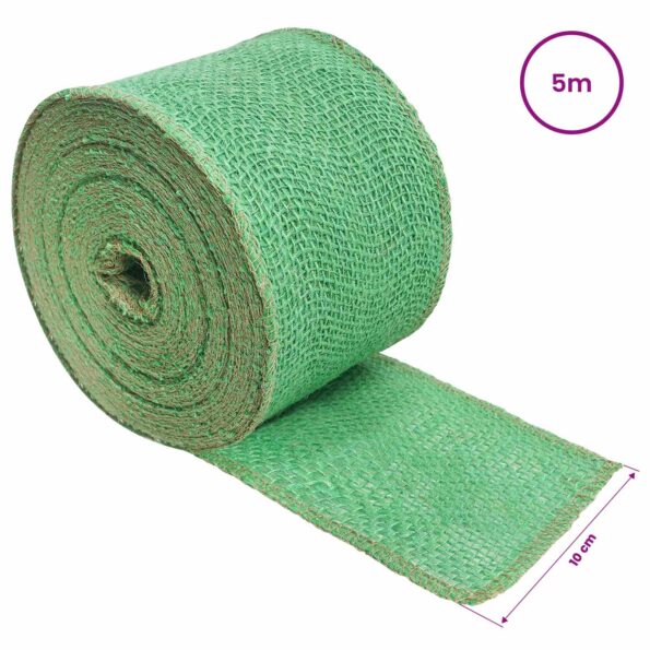 vidaXL Jutový rol Zelená 10 x 500 cm – Obrázok 6