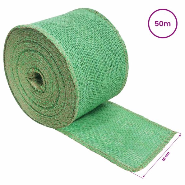 vidaXL Jutový rol Zelená 10 x 5000 cm – Obrázok 6