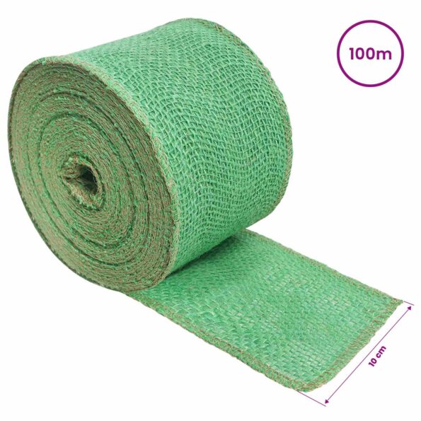 vidaXL Jutový rol Zelená 10 x 10000 cm – Obrázok 6