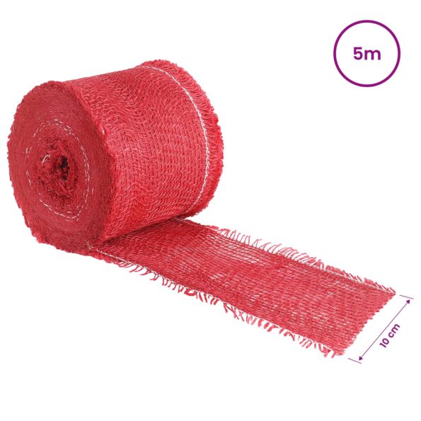 vidaXL Jutový rol Červená 10 x 500 cm – Obrázok 6