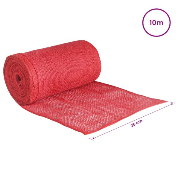vidaXL Jutový rol Červená 25 x 1000 cm – Obrázok 6