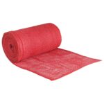 vidaXL Jutový rol Červená 25 x 2500 cm