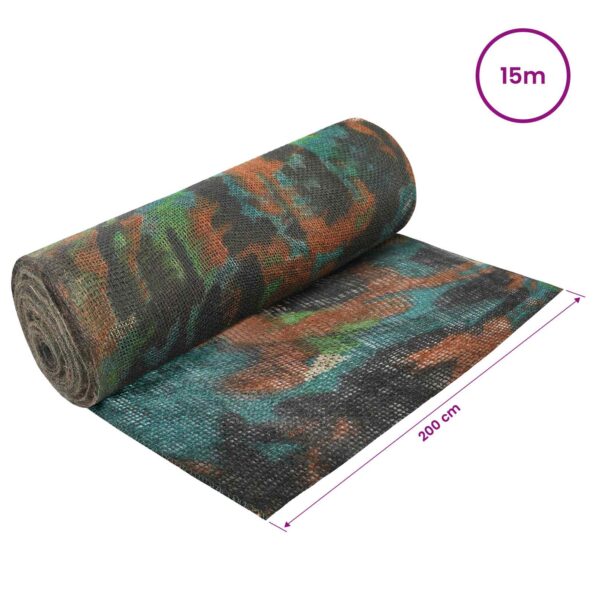 vidaXL Jutový rol Maskáčová 200 x 1500 cm – Obrázok 6