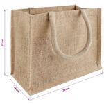 vidaXL Jutové tašky 5 pcs Prírodná 26 x 22 x 14 cm 100% Tossa juta – Obrázok 4