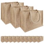 vidaXL Jutové tašky 50 pcs Prírodná 26 x 22 x 14 cm 100% Tossa juta