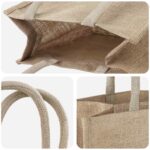 vidaXL Jutové tašky 50 pcs Prírodná 26 x 22 x 14 cm 100% Tossa juta – Obrázok 3
