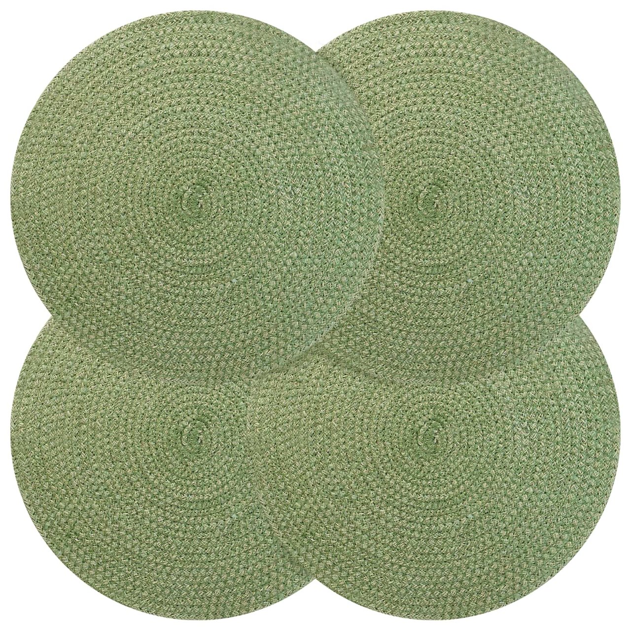 42012311_1.jpg vidaXL Jutové podložky 4 pcs Olivovo zelená Ø 30 cm 100% Tossa juta – Obrázok 1