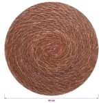 vidaXL Koberčeky z morskej trávy 4 pcs Hnedá Ø 30 cm 100% Morská tráva – Obrázok 5