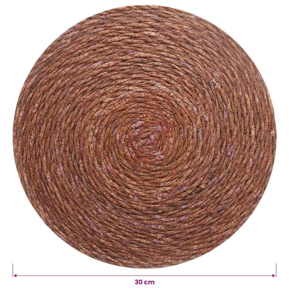 vidaXL Koberčeky z morskej trávy 4 pcs Hnedá Ø 30 cm 100% Morská tráva – Obrázok 5