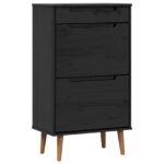 vidaXL Skriňa na topánky MOLDE 59,5 x 35 x 103 cm Borovicový masív – Obrázok 2