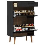 vidaXL Skriňa na topánky MOLDE 59,5 x 35 x 103 cm Borovicový masív – Obrázok 3