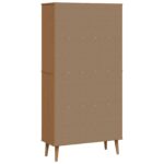 vidaXL Knižnica MOLDE 85 x 35 x 170,5 cm Borovicový masív Karamele – Obrázok 7