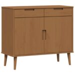 vidaXL Servírovacia skriňa MOLDE Karamele 90 x 40 x 80 cm – Obrázok 2