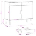 vidaXL Servírovacia skriňa MOLDE Karamele 90 x 40 x 80 cm – Obrázok 7