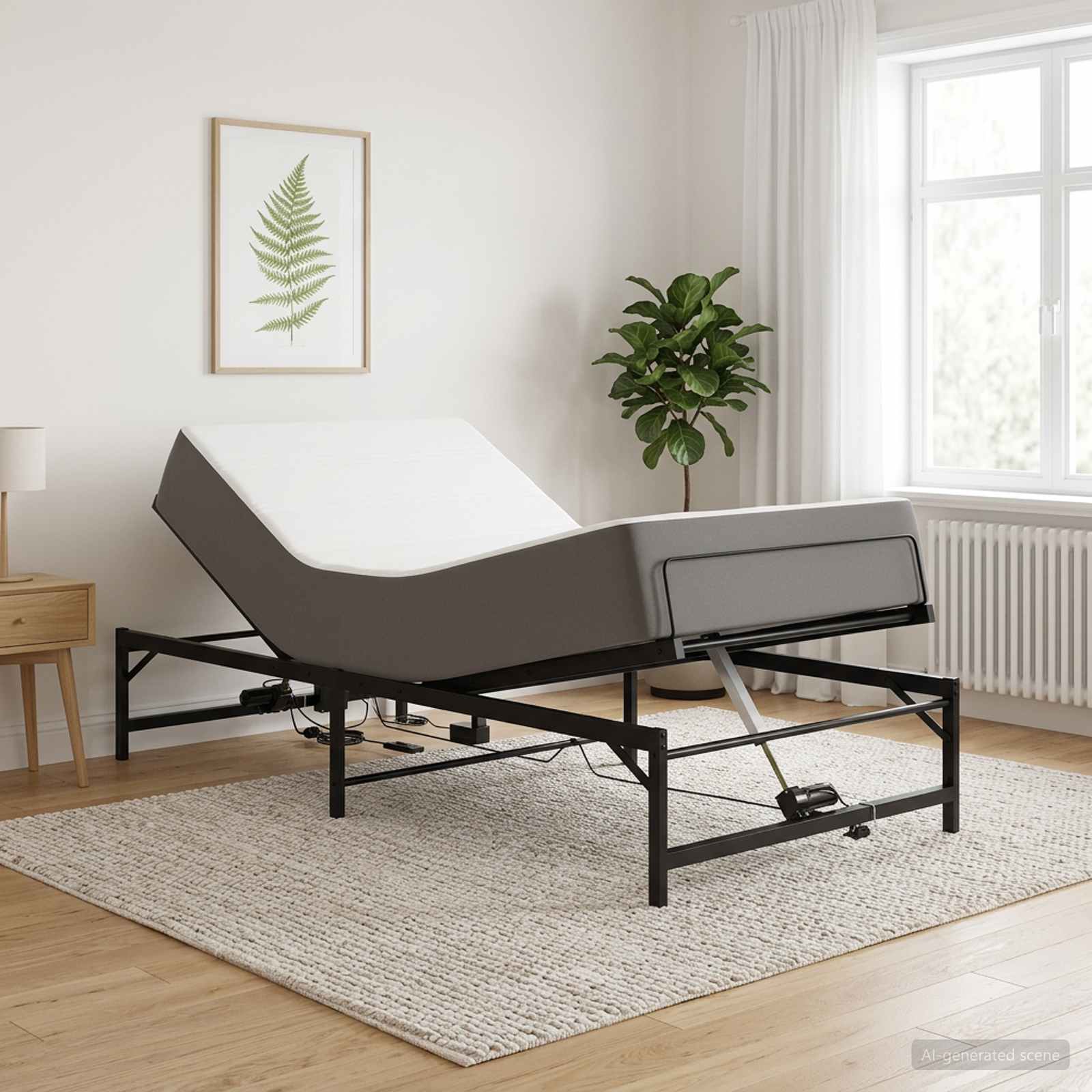42021376_1.jpg vidaXL Elektrický nastaviteľný rám postele Čierna 75 x 190 cm Oceľ – Obrázok 1