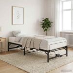 vidaXL Elektrický nastaviteľný rám postele Čierna 75 x 190 cm Oceľ – Obrázok 4