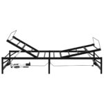 vidaXL Elektrický nastaviteľný rám postele Čierna 75 x 190 cm Oceľ – Obrázok 7