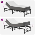 vidaXL Elektrický nastaviteľný rám postele Čierna 90 x 200 cm Oceľ – Obrázok 10