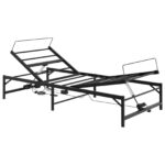vidaXL Elektrický nastaviteľný rám postele Čierna 100 x 190 cm Oceľ – Obrázok 2
