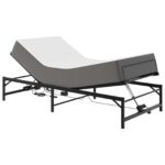vidaXL Elektrický nastaviteľný rám postele Čierna 100 x 190 cm Oceľ – Obrázok 3