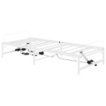 vidaXL Elektrický nastaviteľný rám postele Biela 75 x 190 cm Oceľ – Obrázok 5