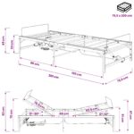 vidaXL Elektrický nastaviteľný rám postele Biela 80 x 200 cm Oceľ – Obrázok 11