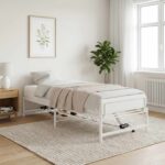 vidaXL Elektrický nastaviteľný rám postele Biela 90 x 190 cm Oceľ – Obrázok 4