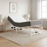 vidaXL Elektrický nastaviteľný rám postele Biela 90 x 200 cm Oceľ