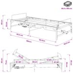 vidaXL Elektrický nastaviteľný rám postele Biela 100 x 190 cm Oceľ – Obrázok 11