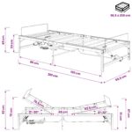 vidaXL Elektrický nastaviteľný rám postele Biela 100 x 200 cm Oceľ – Obrázok 11