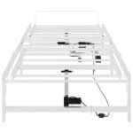 vidaXL Elektrický nastaviteľný rám postele Biela 100 x 200 cm Oceľ – Obrázok 6
