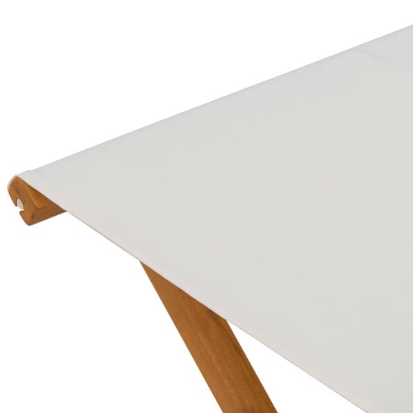 vidaXL Lehátko 2 pcs Masívne eukalyptové drevo Krémová – Obrázok 5