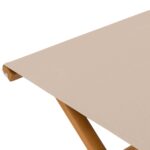 vidaXL Lehátko 2 pcs Masívne eukalyptové drevo Béžová – Obrázok 5