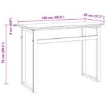 vidaXL Stôl Prírodná Husté teakové drevo 100 x 45 x 75cm – Obrázok 7
