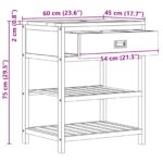 vidaXL Kúpeľňová skriňa Prírodná 60 x 45 x 75 cm Husté teakové drevo – Obrázok 9