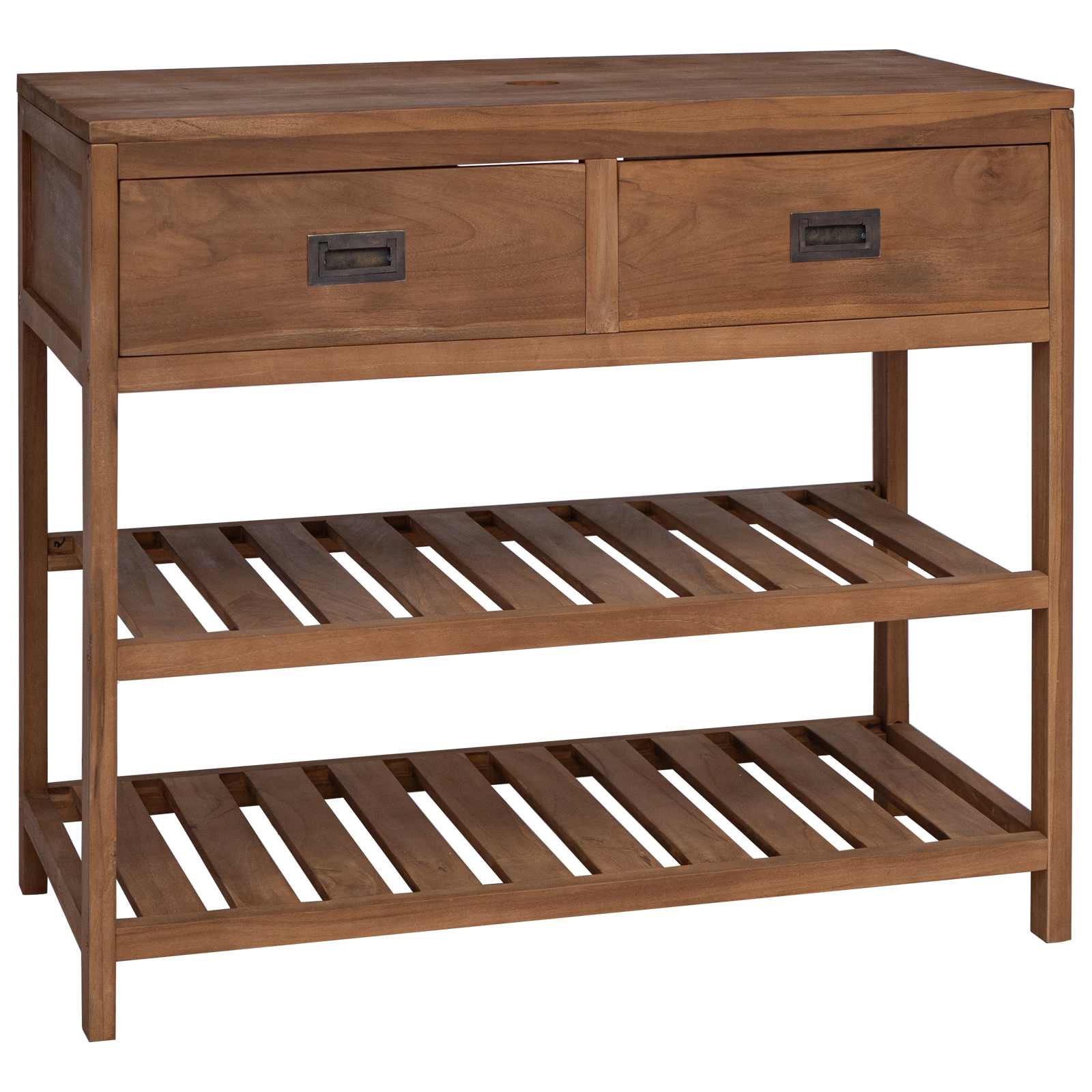 42026908_1.jpg vidaXL Kúpeľňová skriňa Prírodná 90 x 45 x 75 cm Husté teakové drevo – Obrázok 1