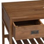 vidaXL Kúpeľňová skriňa Prírodná 90 x 45 x 75 cm Husté teakové drevo – Obrázok 7