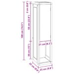 vidaXL Kúpeľňová bočná skrinka Prírodná 25 x 25 x 100 cm – Obrázok 9