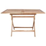 vidaXL Skladací záhradný stôl Prírodná 120 x 70 x 75,5 cm – Obrázok 3