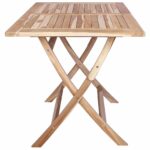 vidaXL Skladací záhradný stôl Prírodná 120 x 70 x 75,5 cm – Obrázok 4
