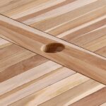 vidaXL Skladací záhradný stôl Prírodná 120 x 70 x 75,5 cm – Obrázok 6