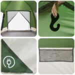 vidaXL Stan chata so strechou Zelená Pre 8 osôb Polyester a oceľ – Obrázok 10