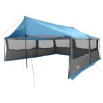 vidaXL Rodinný stan Modrá 600 x 400 x 268 cm Polyester a oceľ – Obrázok 2