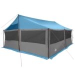 vidaXL Rodinný stan Modrá 600 x 400 x 268 cm Polyester a oceľ – Obrázok 3